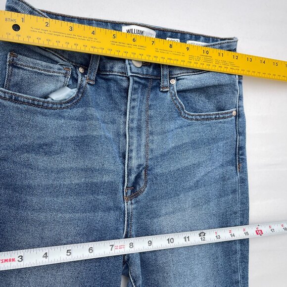 William Rast Super High Waist Ankle Skinny Jeans Raw Hem Denim Women's Junior 27 - Picture 6 of 13